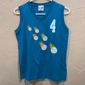 Vintage 90s Flame Volleyball Single Stitch Shirt Spirt #4 Women’s Tank Top